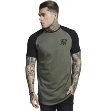 Брендовая мужская футболка из шелка и хлопка с круглым вырезом и короткими рукавами, модная мужская одежда в стиле хип-хоп