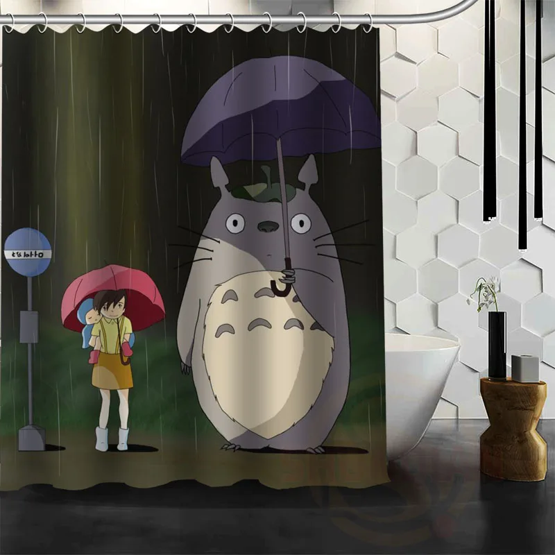 Новинка, все студийные занавески для душа с персонажем из мультфильма «Тоторо», декор для ванной комнаты, занавески для ванной - Цвет: 19