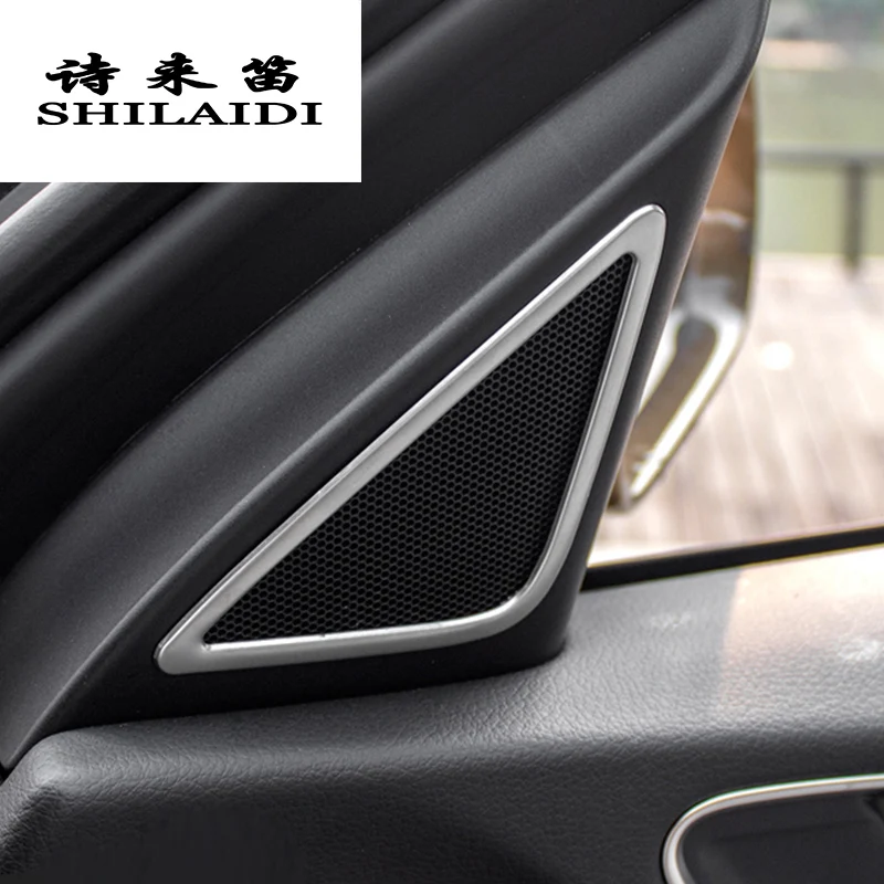 Автомобильный Стайлинг двери аудио динамик декоративные полосы покрытия 3D наклейки из нержавеющей стали Накладка для audi q3 авто аксессуары для интерьера