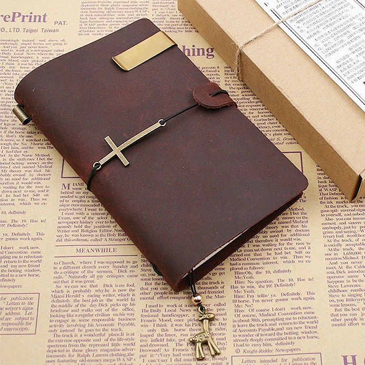 

Blank Diaries Journals notebook note book vintage simple genuine leather