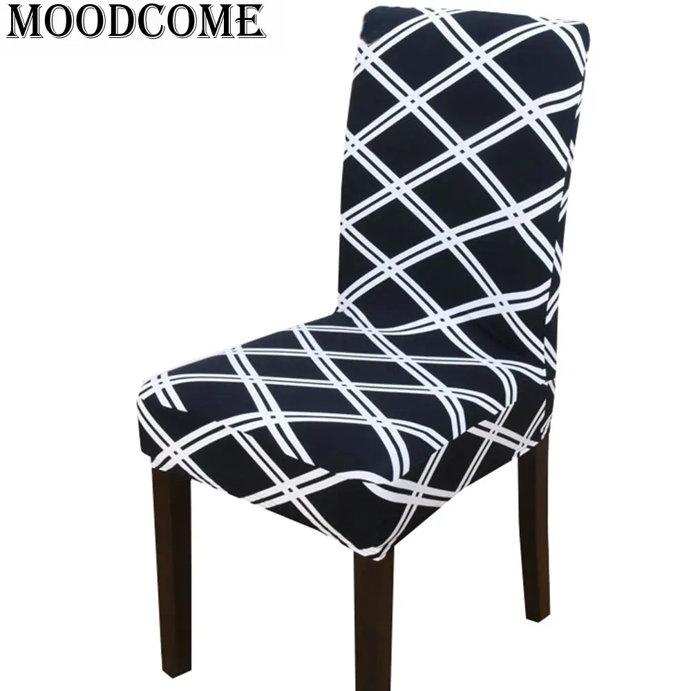 elasticchaircovernewarrivalhoussesde2018cheapblackgridspandexchaisestretchchair