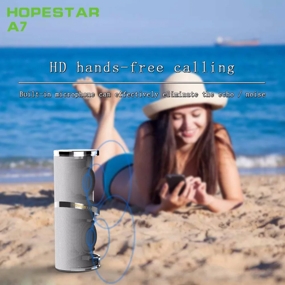 Hopestar A7 портативная ручка Bluetooth динамик беспроводной громкий динамик Саундбар двойной бас MP3 стерео Поддержка USB динамик s FM AUX