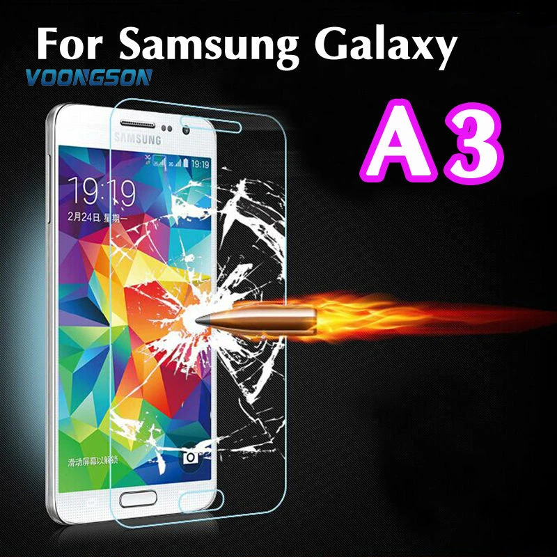

VOONGSON A3 2016 A310 9H Premium Tempered Glass For Samsung Galaxy A3 A300 A300F A300H Screen Anti Shatter Protector Film