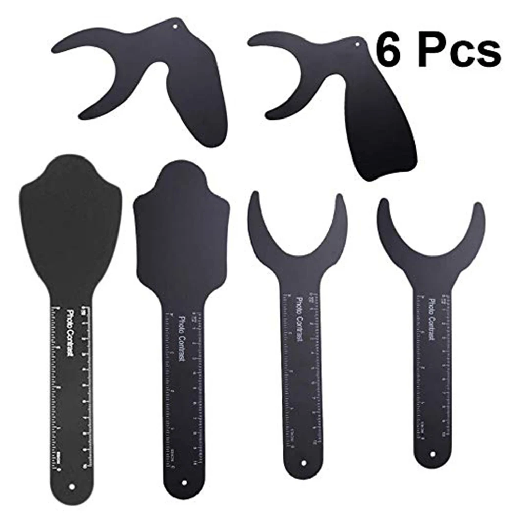 

New Dental Orthodontic Black Background Photo Image Contrast Board Oral Cheek Plate With Scale Mark Autoclavable Dentist Tools