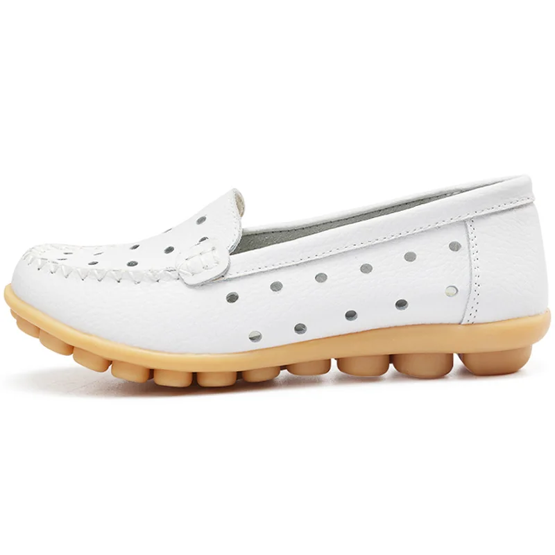Туфли BeckyWalk женские летние дышащие оксфорды натуральная кожа без застежки лоферы