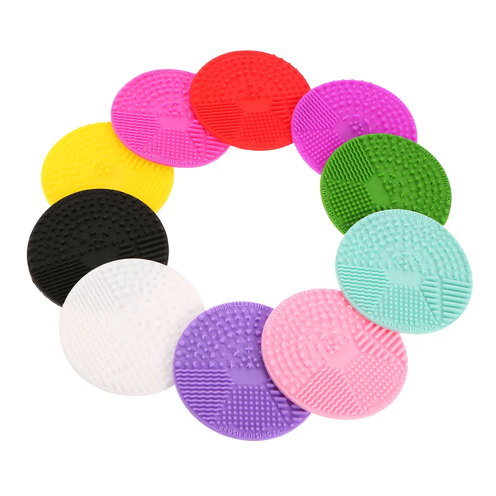 

1pc Professional Silicone Brush Cleaner Pad Scrubber Board Makeup Brushes Washing Tool Cosmetics Cleaning Tools Mat Color Random