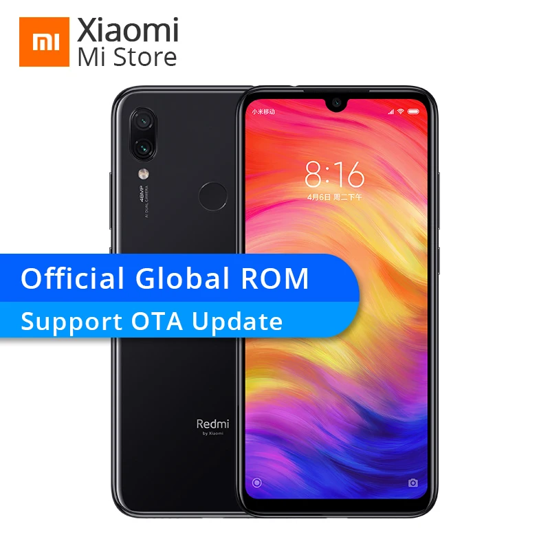 

Global ROM Xiaomi Redmi Note 7 4GB 64GB Mobile Phone S660 Octa Core 4000mAh 6.3" FullScreen 2340 x 1080 48MP Dual Camera