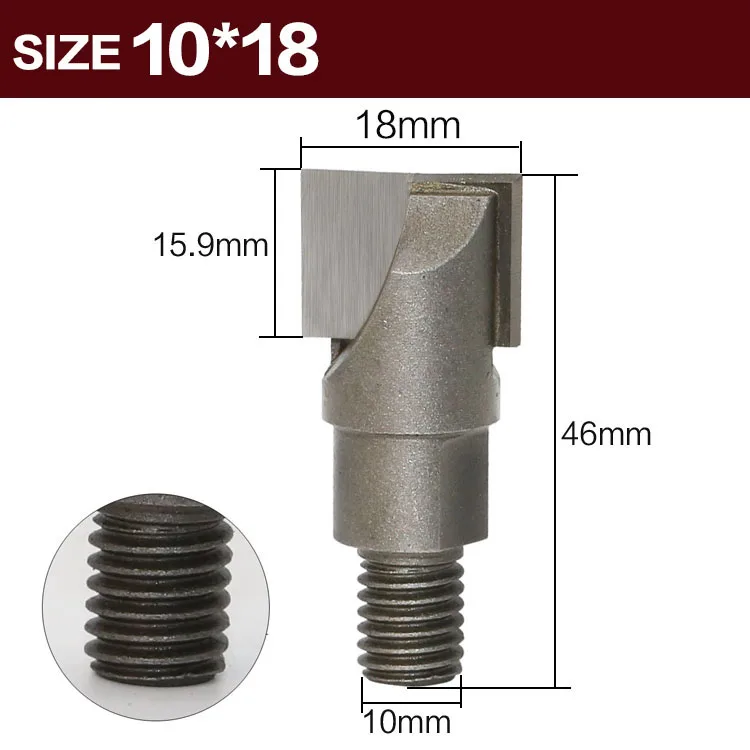 1 шт. 1/" хвостовик с ЧПУ для очистки нижней части фрезы Деревообрабатывающие инструменты два винта резец резьбы замок фреза - Длина режущей кромки: 18