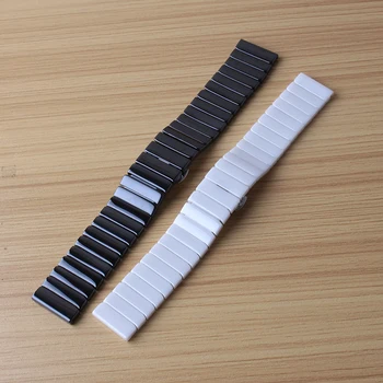 

Watch bands fashion Ceramic For Samsung gear S2 S3 Classic Black White Ceramic bracelet High quality watchbands 18mm 20mm 22mm