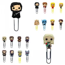 8 шт. закладки "Игра престолов" для книг,, рисунок из фильма, Закладка для книг, скрепки, школьные, для учителя, офисные принадлежности, подарок для детей