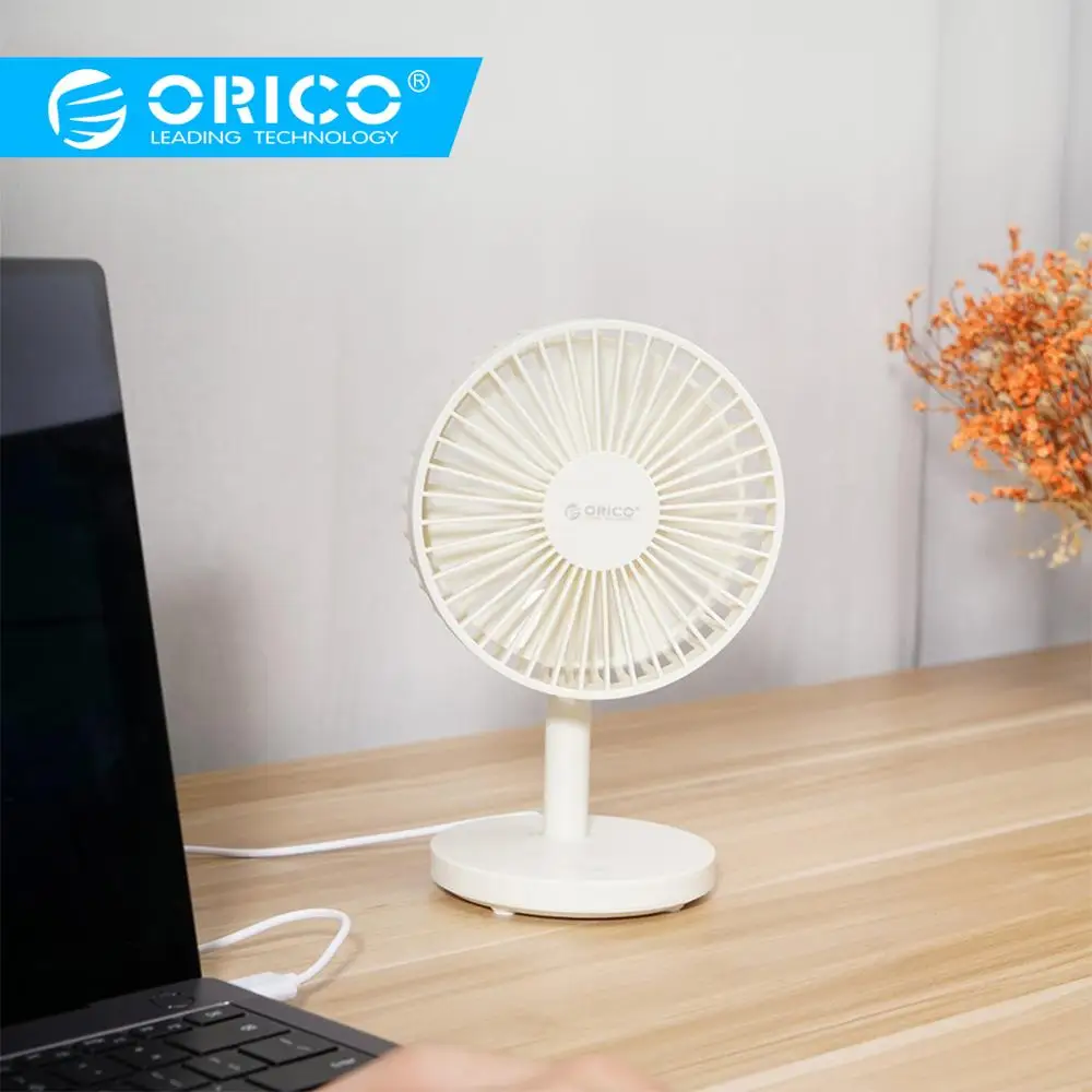 Air Cooler Portable USB Fan 3 Speed Mini Fan Office Desktop Electric Small Fan Summer Cooler Air Cooling Fan Item Storage Color : White
