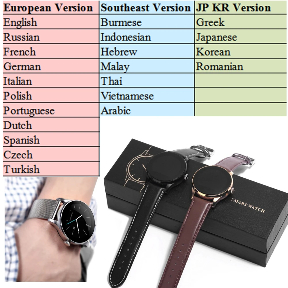 Смарт часы ACCEWIT K88H водонепроницаемые Bluetooth умные отслеживание пульса монитор