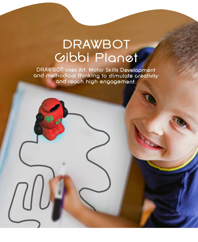 Новинка, игрушки HeLICMax, нарисованная линия, робот Drawbot, линия отслеживания, Gibbi Planet, программирование, игрушки для детей, подарок