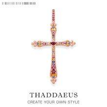 Pendant Royalty Cross, Spring Fashion Bohemia Jewelry Thomas Style Bijoux Necklace Rose Gold Color Gift For Ts Soul Woman