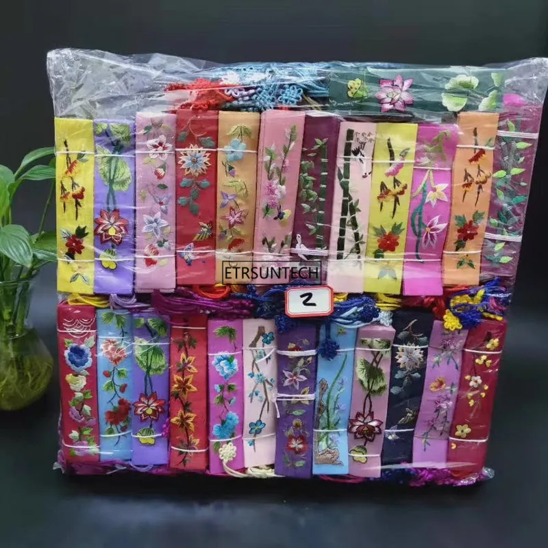 1 шт. Традиционный китайский подарок стиль вышитая книжная Закладка ткань китайский узел Закладка Свадебный день рождения