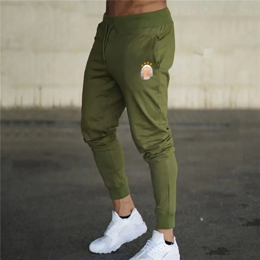 

Custom LOGO 95% Cotton Pants Men Casual Trouser Jogger Bodybuilding Fitness Sweat Time limited Sweatpants