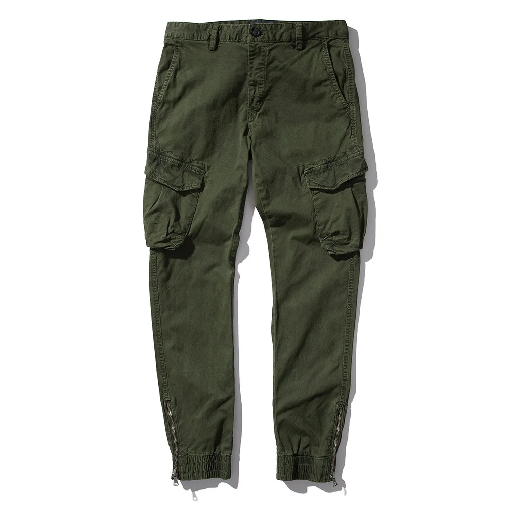 Мужские уличные модные повседневные брюки-карго в стиле хип-хоп, мужские шаровары, мужские спортивные штаны для бега, осенние военные брюки на молнии 38