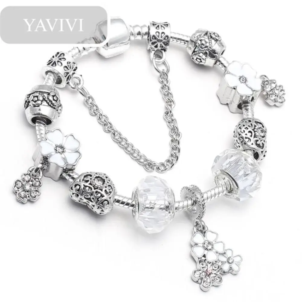 YAVIVI браслет новый стиль DIY белый Liangman Cherry Blossom Личность оптовая продажа|Плетеные