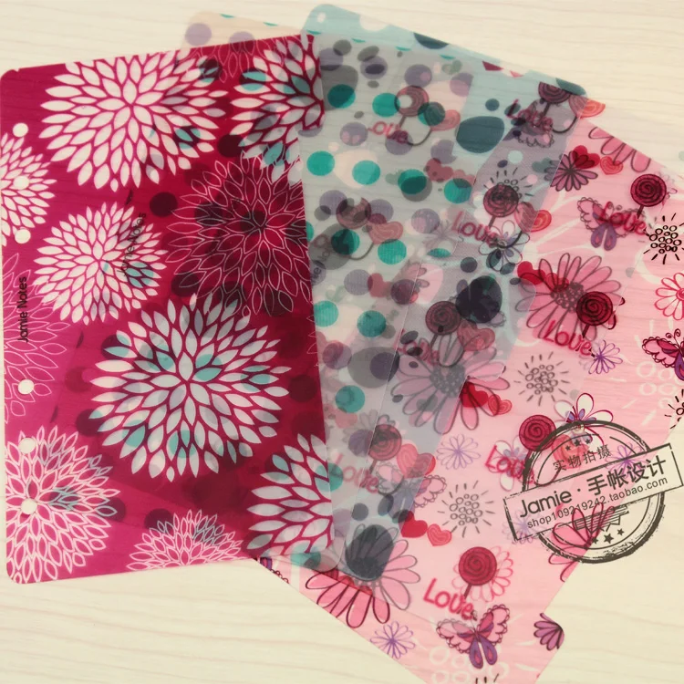 

PP material dividers for loose-leaf notebooks ,cute separator page/index paper core for agenda planner organizer note book A5 A6