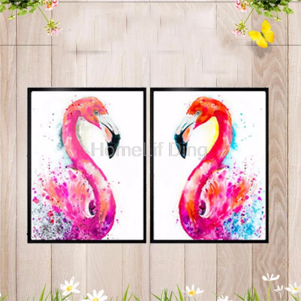 Full Square/round Diamond 5D DIY Painting Abstract Flamingo Embroidery Cross Stitch Rhinestone Mosaic Home Decor ZC217 | Дом и сад
