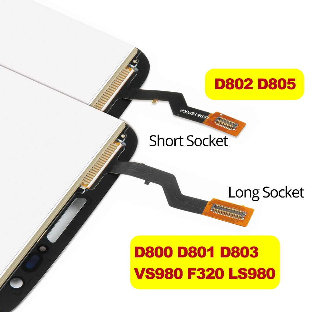 Без битых пикселей ЖК дисплей 5 2 дюйма для LG G2 D802 внешний LCD D800 D801 D805 D803 VS980|Экраны