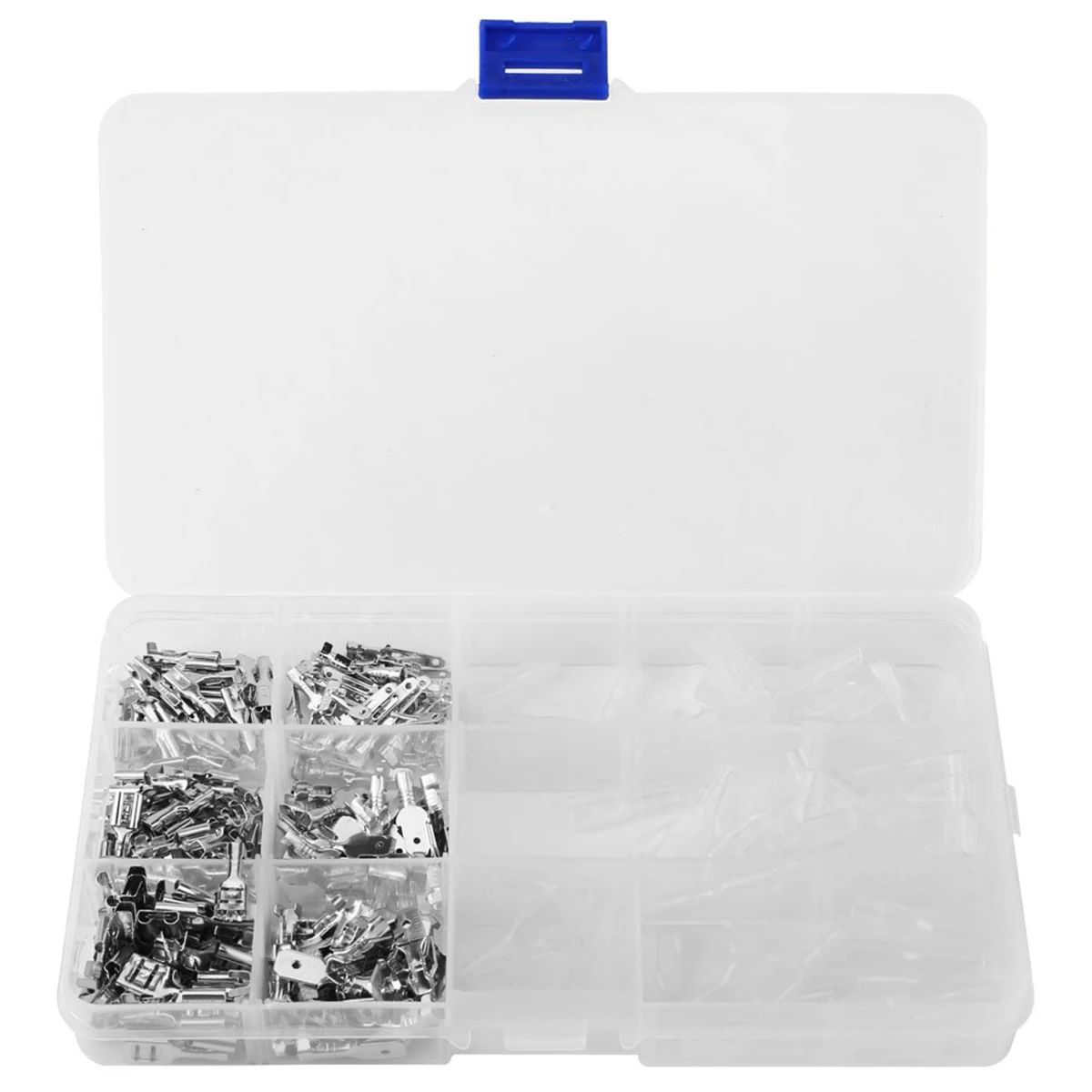

270PCS/set 2.8/4.8/6.3mm Non-Insulated Mixed Male And Female Spade Crimp Terminal Connector Kit With Storage Case