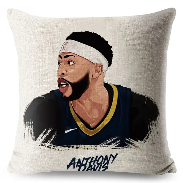 NBA Stars Durant Harden James Print Cushion Cover 45*45cm Square Pillow