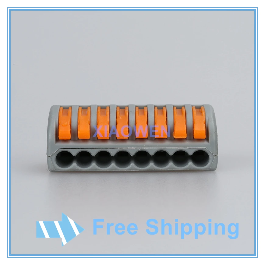 

WAGO 8pin 10 pcs 222-418 PCT-218 type Universal Compact Wire Connector Conductor Terminal Block 0.08-2.5million square