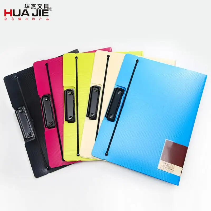 

A4 Color Folder Folding Plate Clamp Bill Splint Elastic Band Practical Meeting Folder Easy To Carry for Student Office
