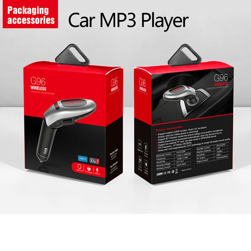 

2019 New G96 Car MP3 Player USB Charger Car Handsfree Wireless Bluetooth Kit FM Transmitter LCD FM Modulator Car Accessories