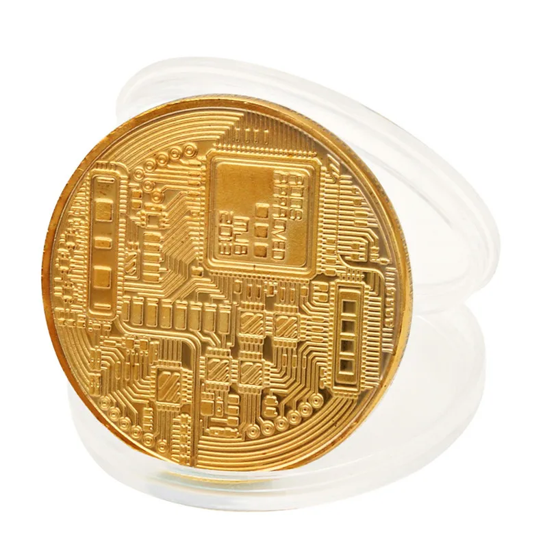 Gold Plated Bitcoin Coin Collectible Gift Casascius Bit Coin BTC Coin Art Collection Physical gold commemorative coins Gold Plated Bitcoin Coin Collectible Gift Casascius Bit Coin BTC Coin Art Collection Physical gold commemorative coins