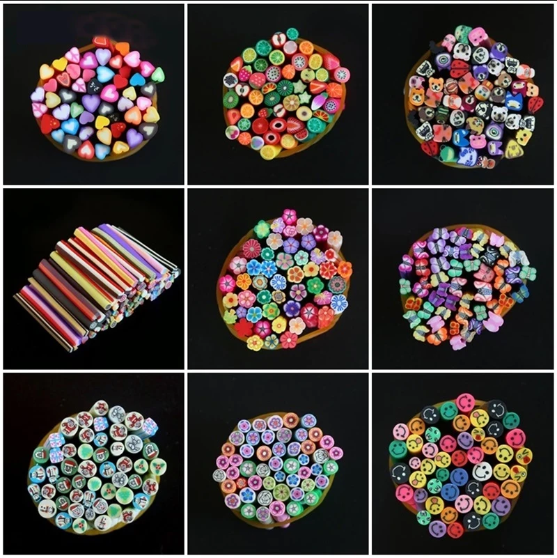 

10pcs/lot Fimo Fruit Slices For Slime Supplies/Nails Art Tips Clay Artificial Fruit Slices Sticks Slimes Toys Lizun DIY of kid E