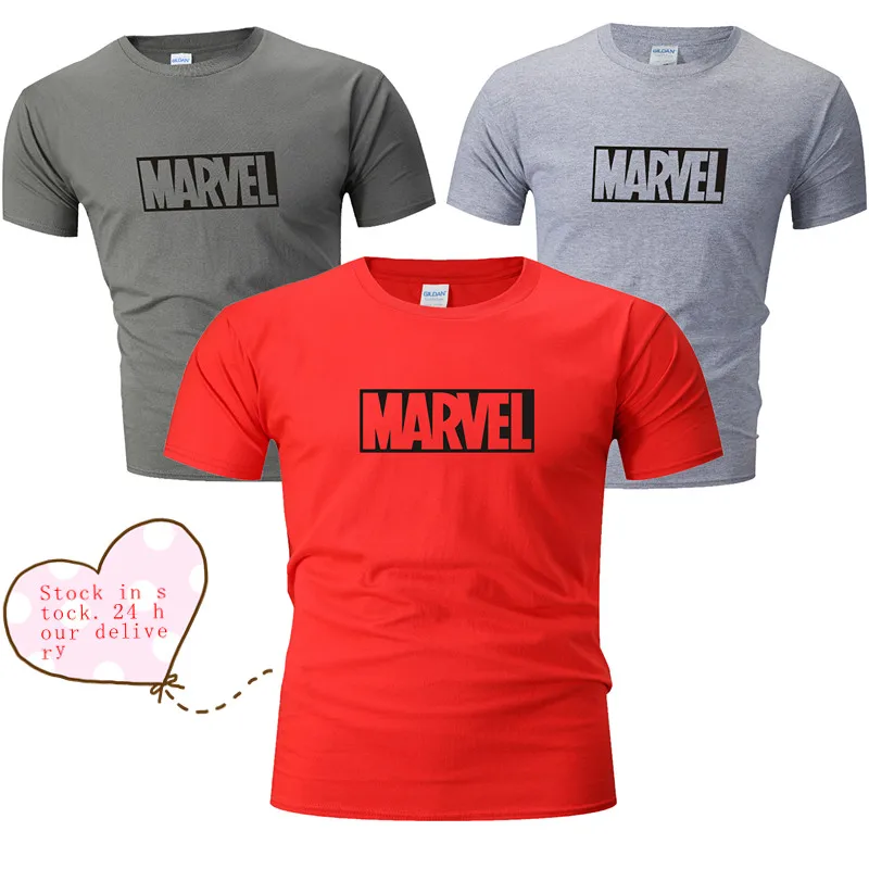 

2019 New Fashion MARVEL t-Shirt men cotton short sleeves Casual male tshirt marvelt shirts motion men tees printing