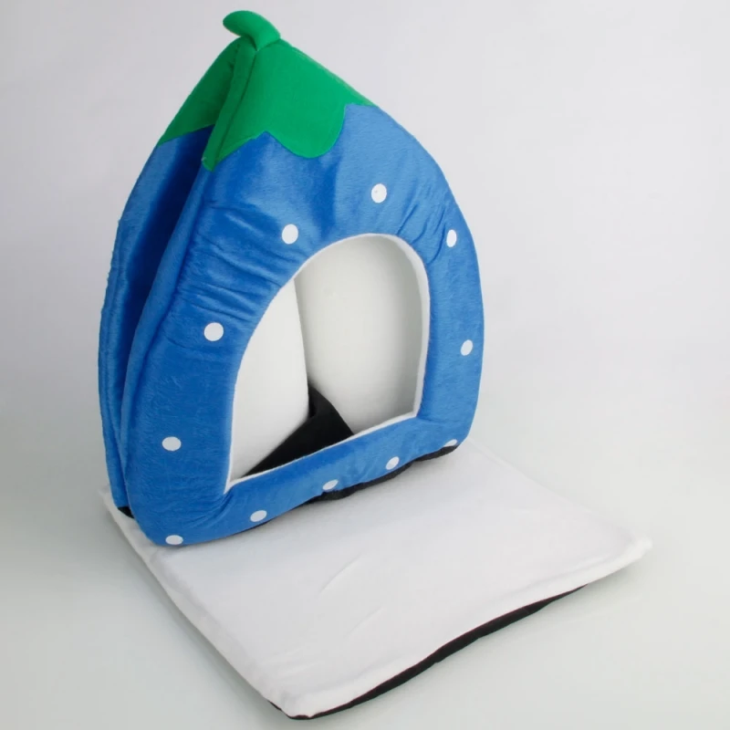 Soft-Cotton-Cute-Strawberry-Style-Multipurpose-Pets-Dog-Cat-House-Nest-Yurt-Size-L-Deep-Blue_2_800x800