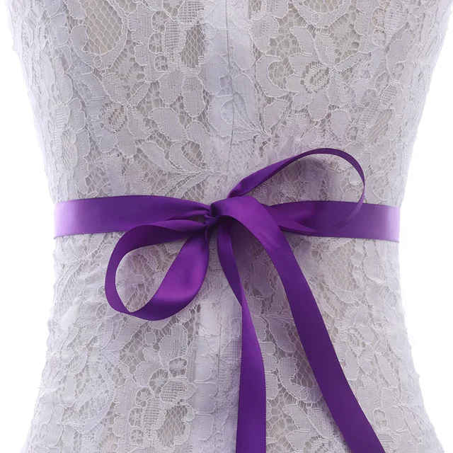 MissRDress Rose Gold Rhinestones Bridal Belt Crystal Wedding Belt Pearls Wedding Sash For Bridal Bridesmaid Dresses JK844 Purple