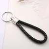 LLavero de cuerda tejida de cuero trenzado de PU para mujer, bolsa colgante, llavero para hombre, llavero de Metal, joyería ► Foto 3/6