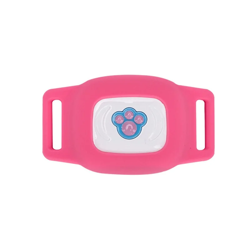 Умный водонепроницаемый IP67 Мини Pet gps A gps LBS отслеживающий трекер ошейник для собаки кошки gps LBS SMS позиционирование гео-забор трековое устройство - Цвет: Pink