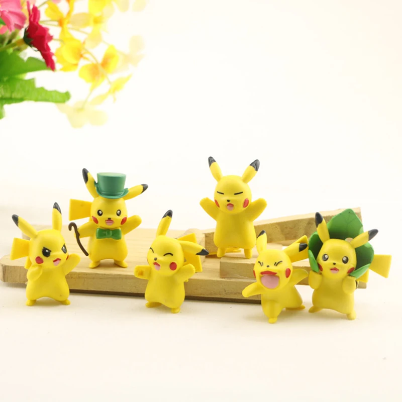 

Pikachu New Arrival 6 pc/lot PVC Pokect Ball Pokemon Toy For Children