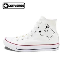 Original font b Converse b font Chucks Sneakers Design Stick Figure Dog Canvas Shoes Men Women