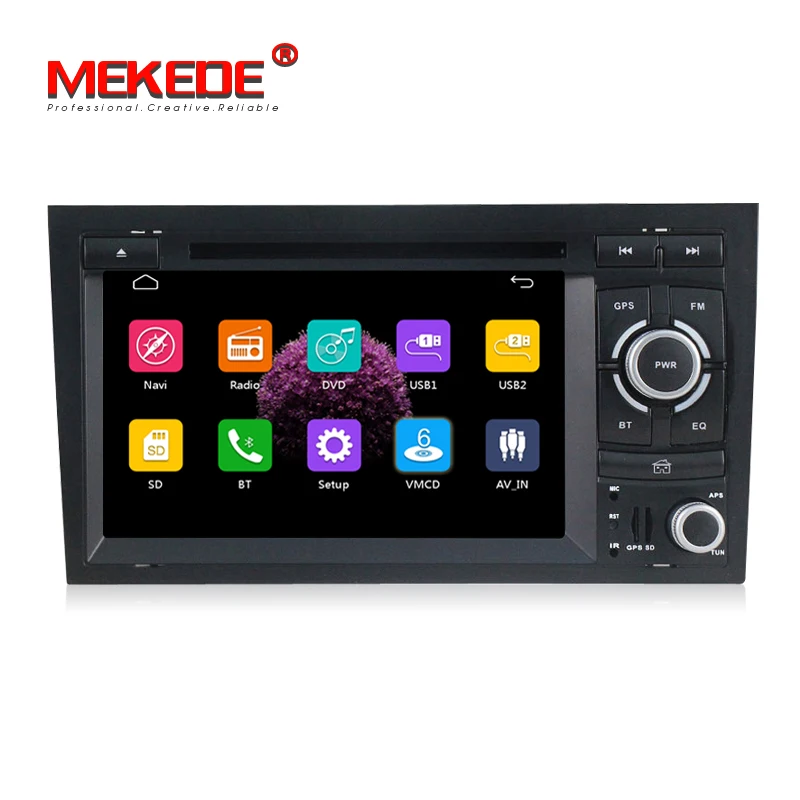 Discount MEKEDE 2din Car DVD multimeida Player For audi A4 2002 -2008 RS4 with GPS navigation Car Autoradio BT 1080p video free shipping 4