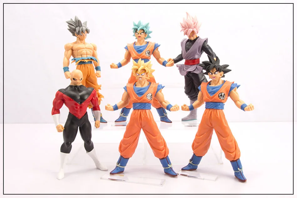 Аниме Dragon Ball Z SUPER Son Goku Ultra Instinct Super Saiyan God голубая Роза черная Gokou Jiren Фигурки