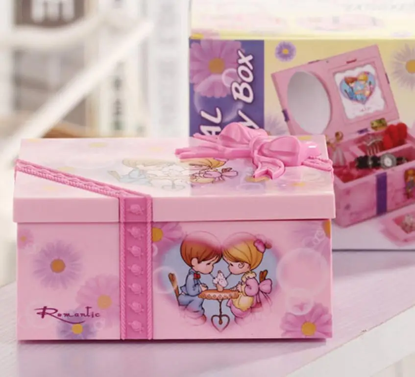 music box Creative Beauty rotating mirror girl music lovers music box