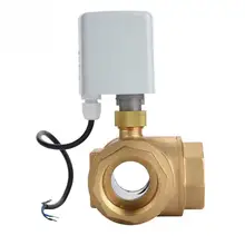 AC 220 V T Тип латунь моторизованный шаровой клапан 3 способа 3 провода электрического клапана DN40 G1-1/2"