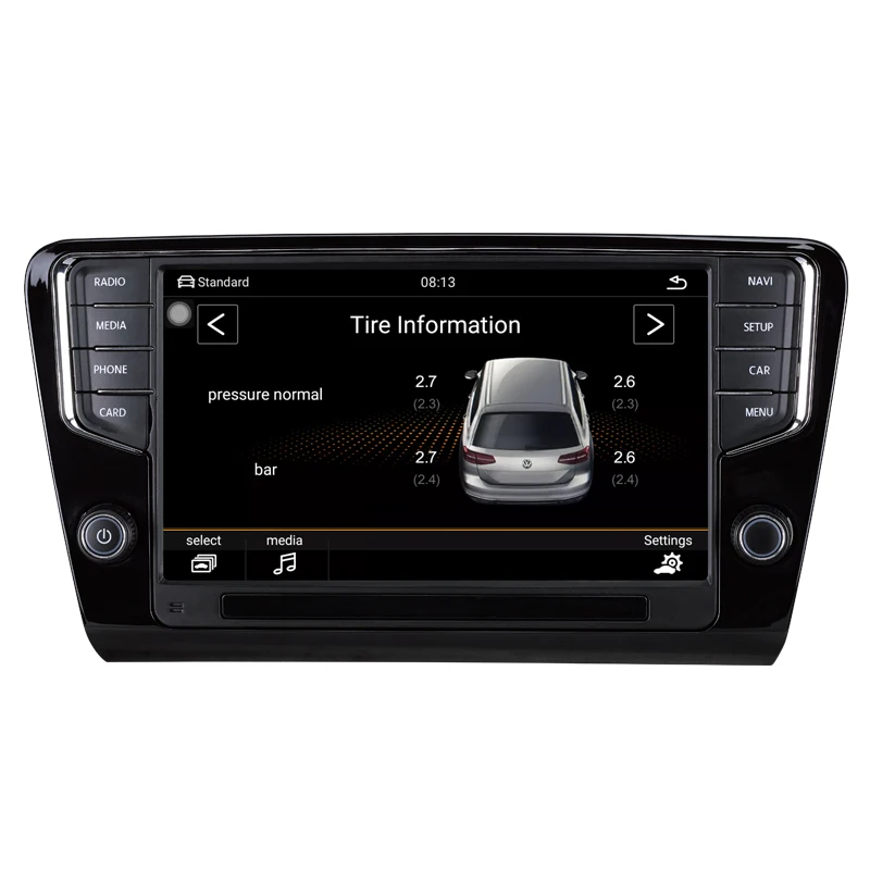 Автомобильный Радио Навигатор Автомобильный мультимедийный Видео android 8,1 автомобильный dvd для VW Skoda Octavia A7- " 2G/32G Автомобильный Радио gps