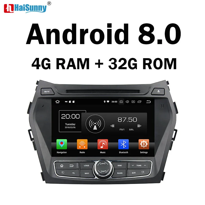 HaiSunny 4 Гб ОЗУ Восьмиядерный Android 8 0 автомобильный DVD gps мультимедийный плеер для
