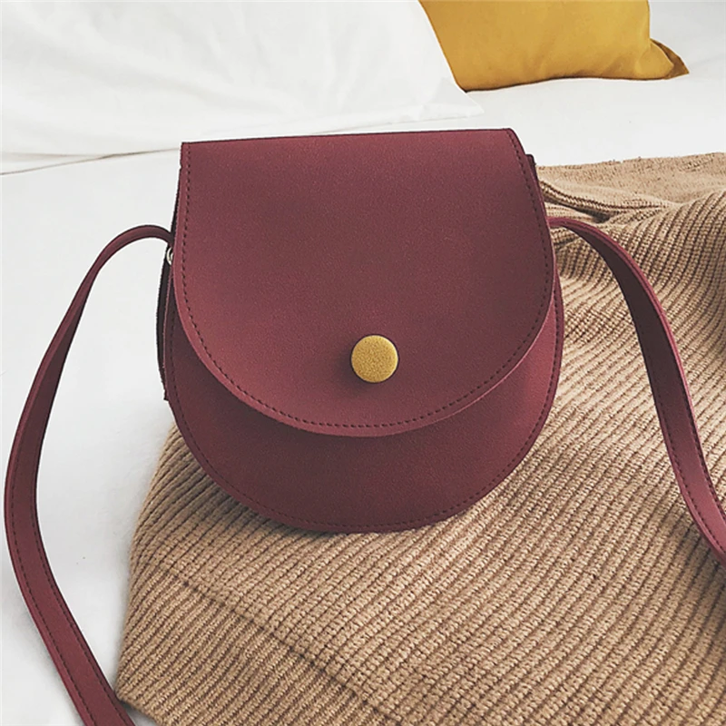 

Women Shoulder Bags Ladies Solid Messenger Bag Female Small Handbag artificial Leather Small Saddle Crossbody Bags For Women