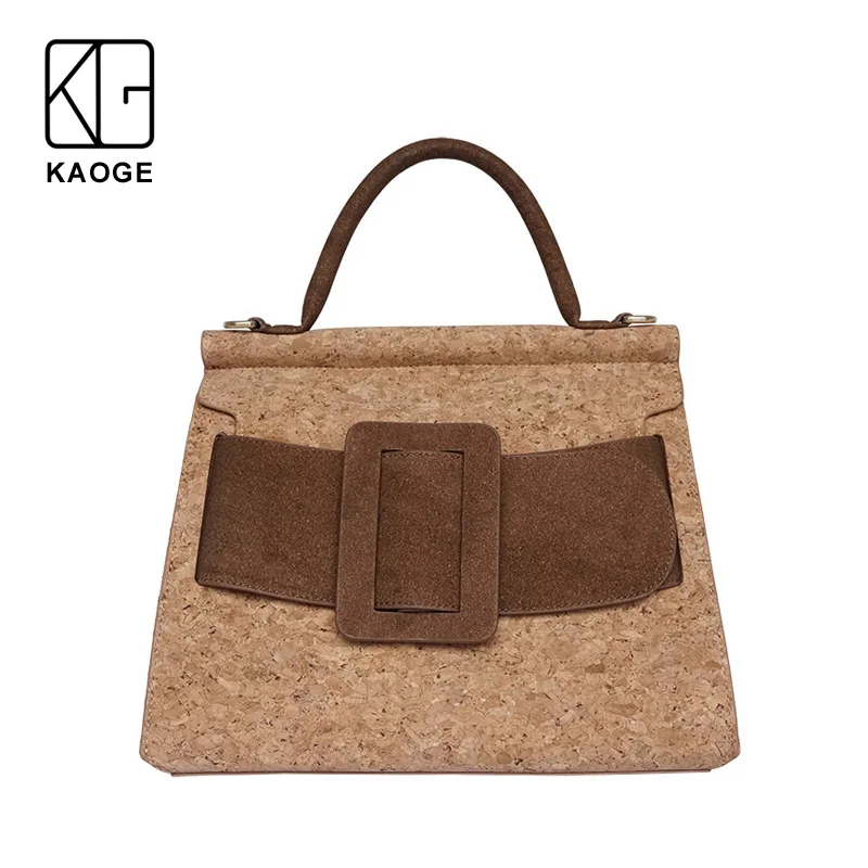 Us 125 1 10 Off Kaoge Vegan Luxury Natural Cork Bag Women Handmade Shoulder Bags Antifouling Handbag Designer Las Hand In Clutches From