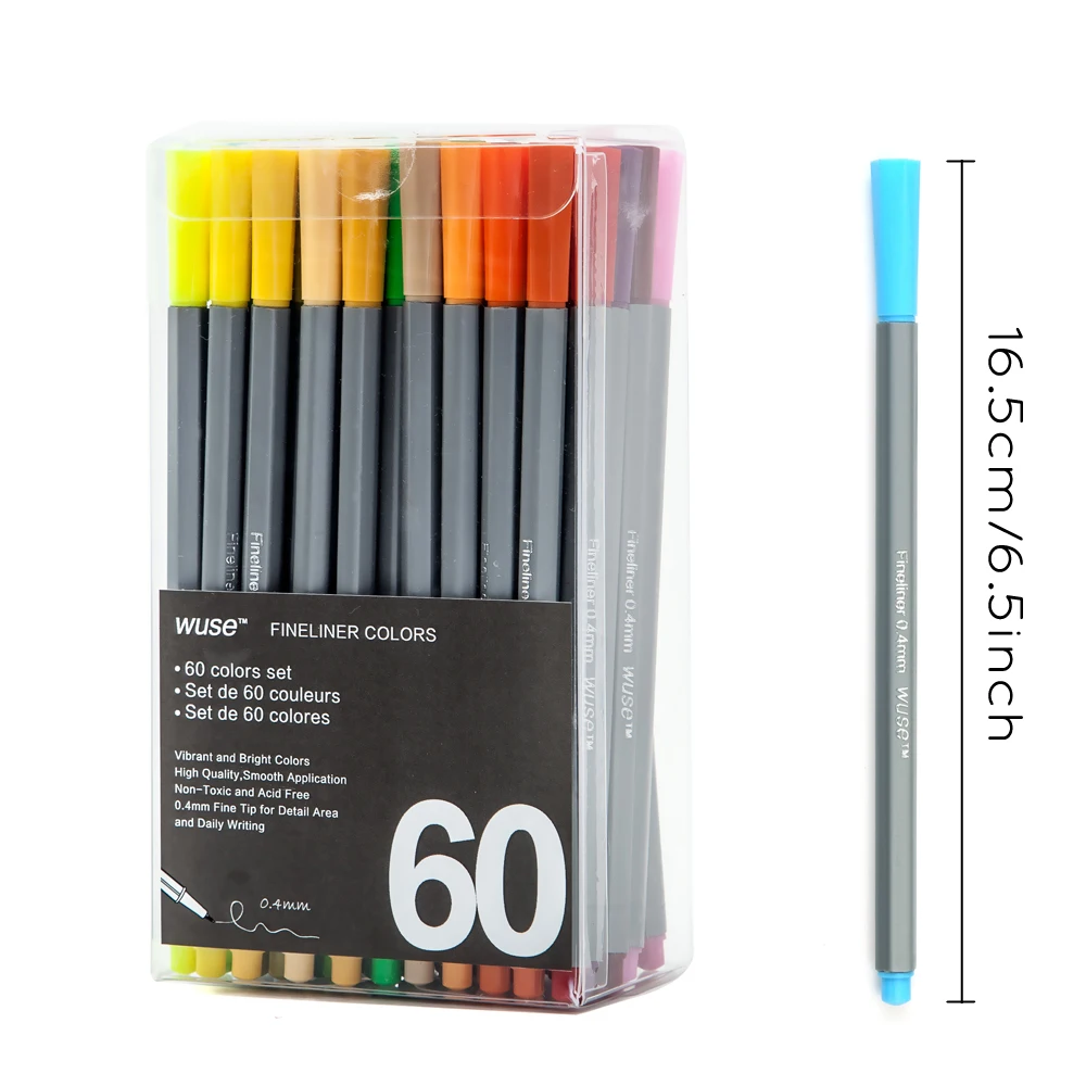0.4 MM Fine Liner Gel Pens 60 Colors/Set Sketch Drawing Color Pen Art