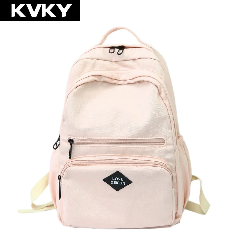 

KVKY 2018 New Fashion Women Backpack Waterproof Nylon Casual Female Rucksack For Teenage Girls School Bag Travel Bagpack Mochila