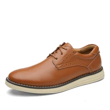 2017 Zapatos de Cuero de Los Hombres Genuinos de Los Hombres Slip-On Oxford Pisos, hombres Cómodo Zapato Enredaderas Hombres Ocasionales Hechos A Mano